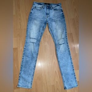 Men stacked skinny jeans